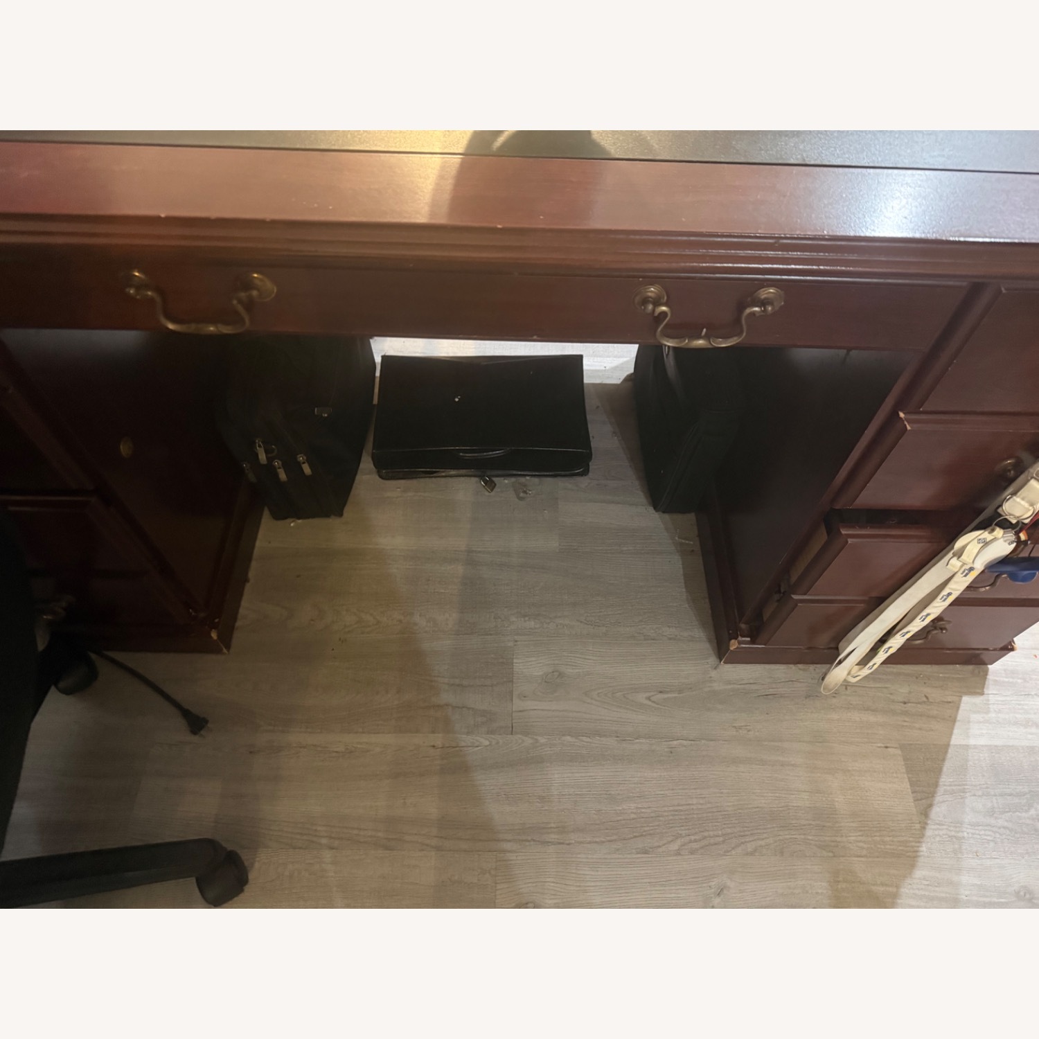 National Office Dark Brown Desk - image-4