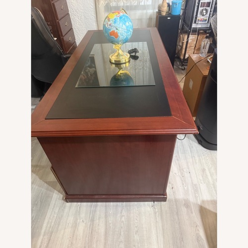 Used National Office Dark Brown Desk for sale on AptDeco
