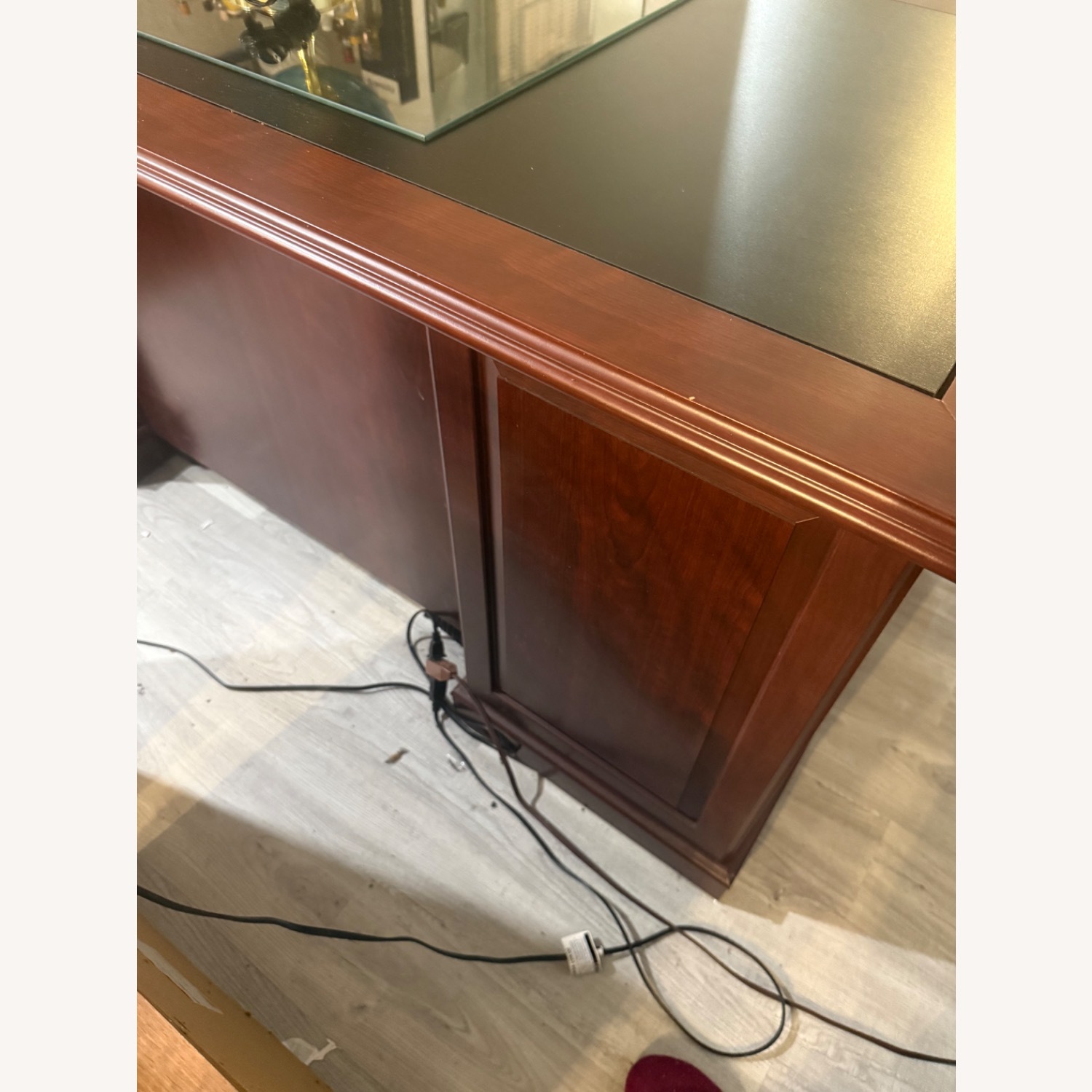 National Office Dark Brown Desk - image-5