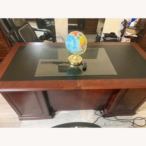 Used National Office Dark Brown Desk for sale on AptDeco