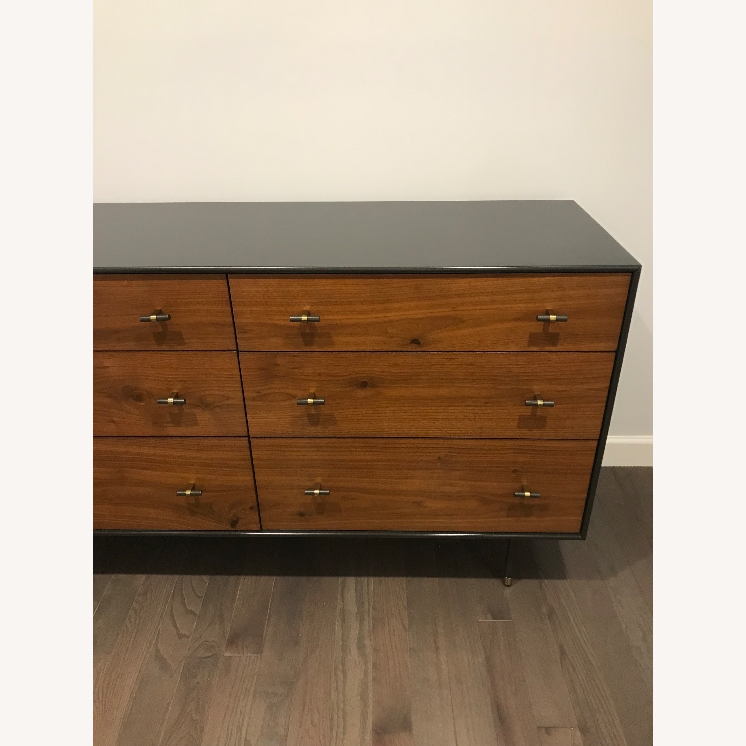 West Elm Dark Brown 6 Drawer Wood Dresser - image-2