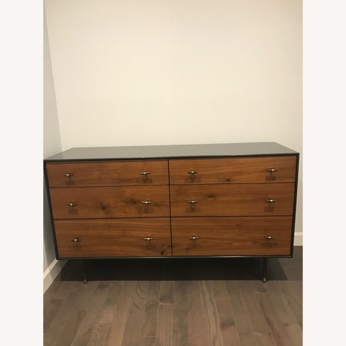 Used West Elm Dark Brown 6 Drawer Wood Dresser for sale on AptDeco