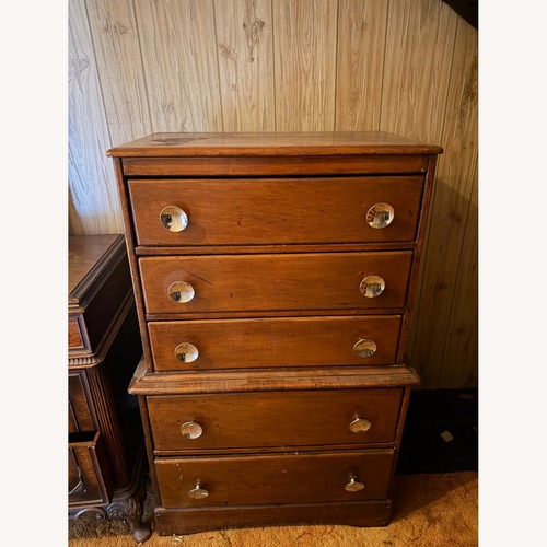 Used Vintage/Antique Dark Brown Wood Dresser for sale on AptDeco