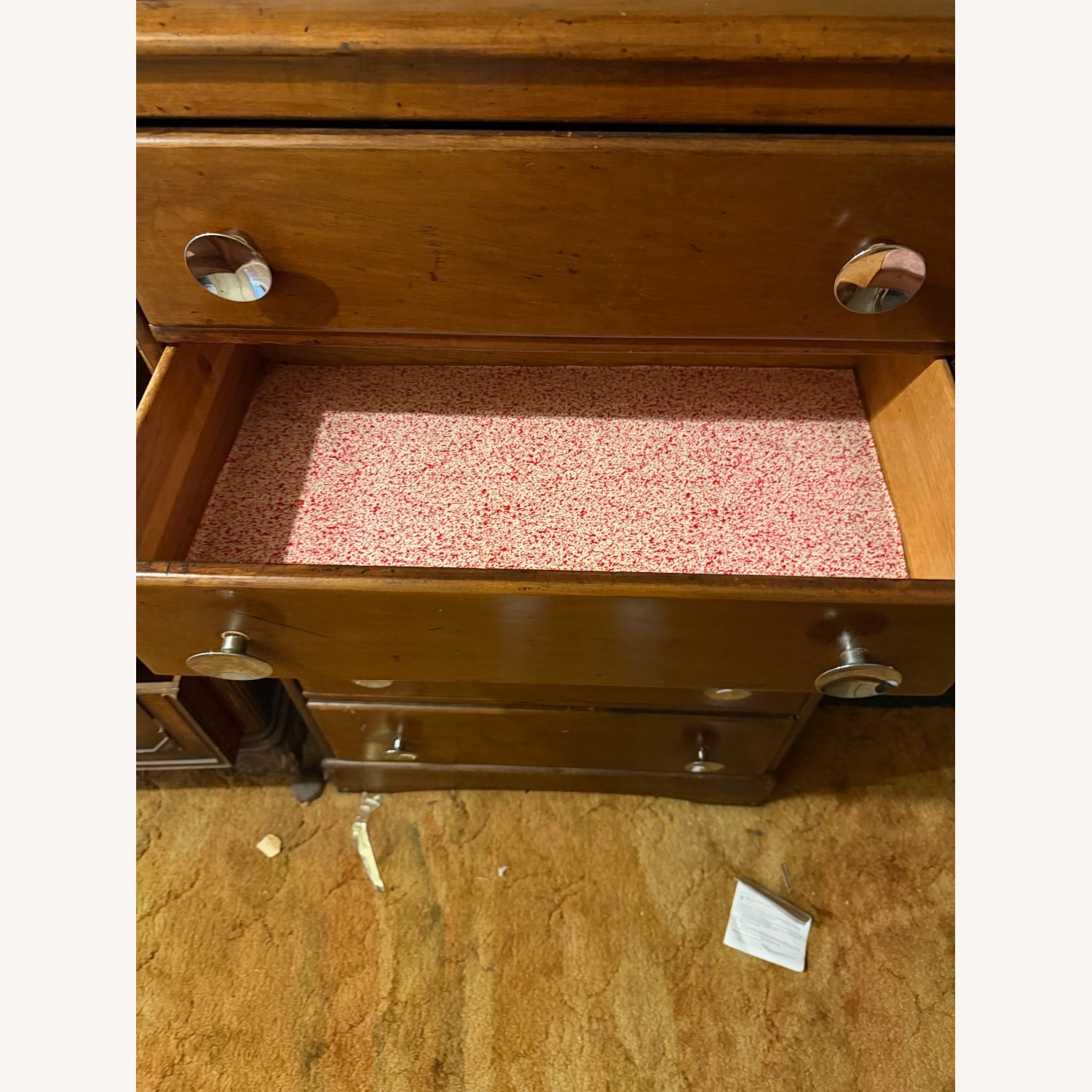 Vintage/Antique Dark Brown Wood Dresser - image-2