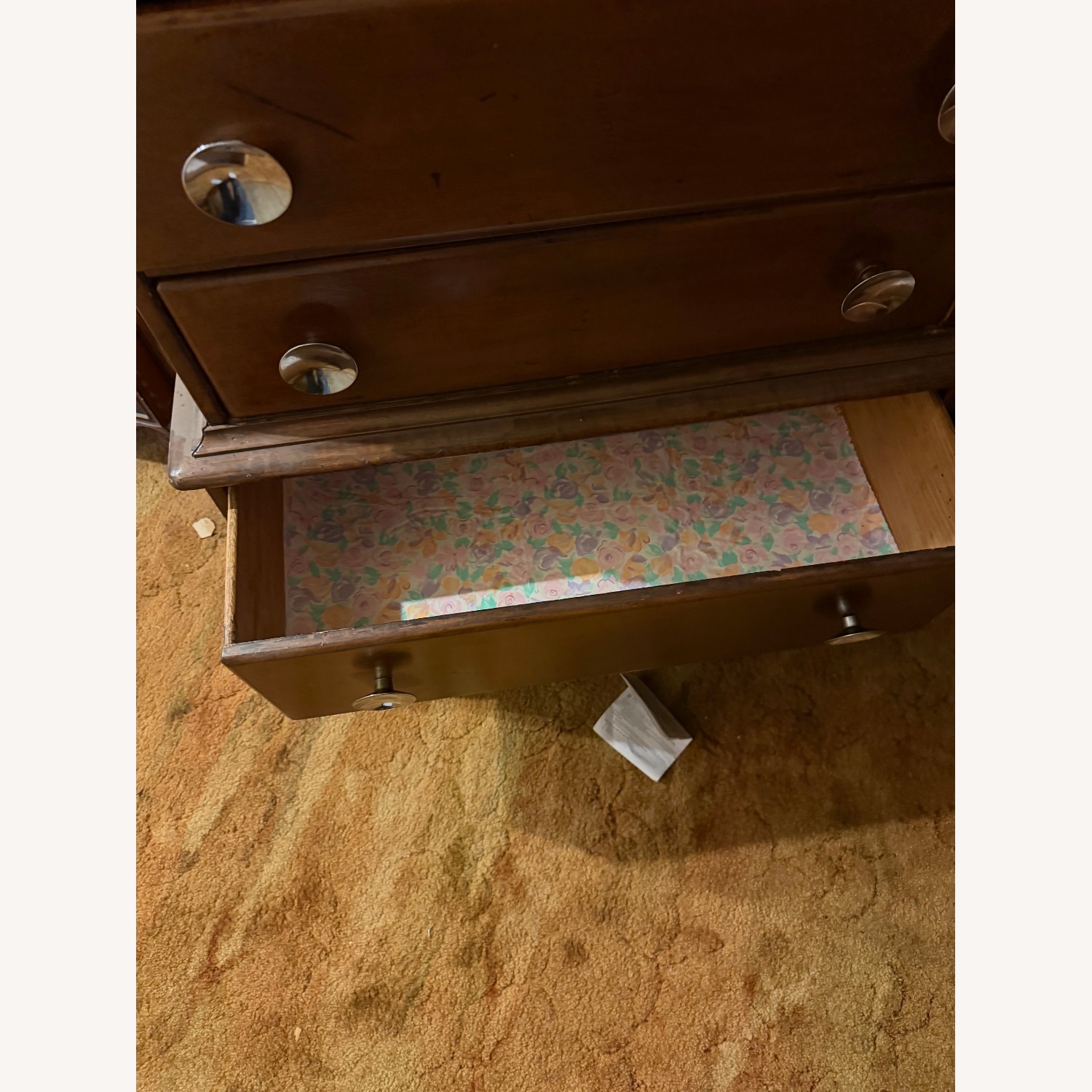 Vintage/Antique Dark Brown Wood Dresser - image-4