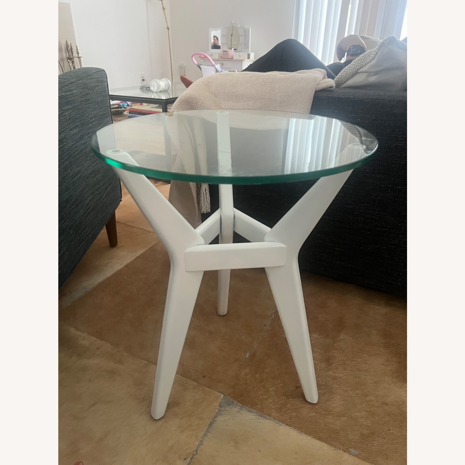 West Elm Jensen White Side Table - image-2