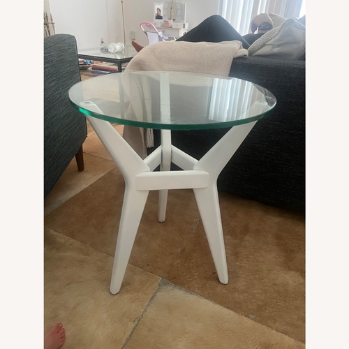 Used West Elm Jensen White Side Table for sale on AptDeco