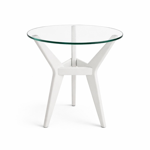 Used West Elm Jensen White Side Table for sale on AptDeco
