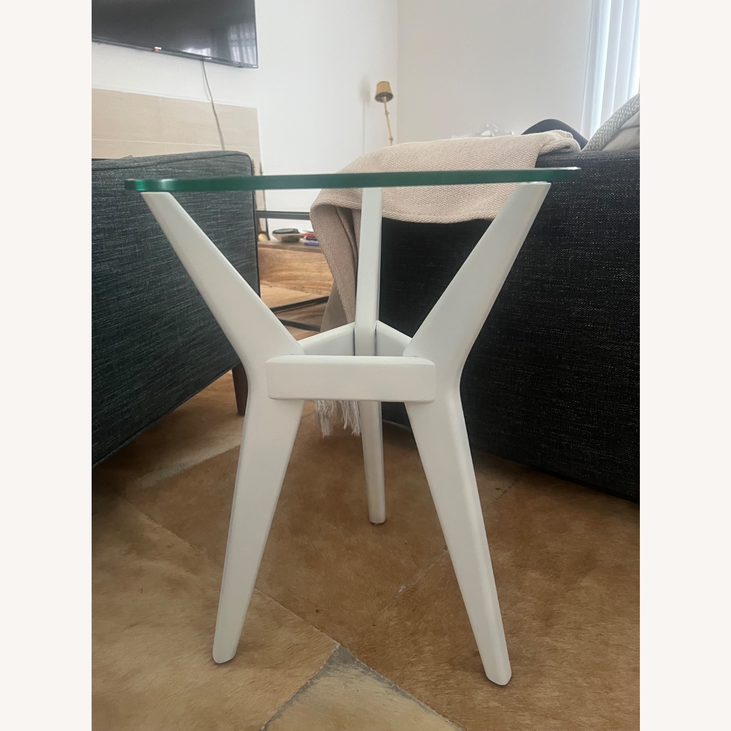 West Elm Jensen White Side Table - image-5