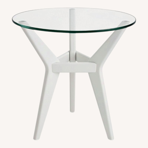 Used West Elm Jensen White Side Table for sale on AptDeco