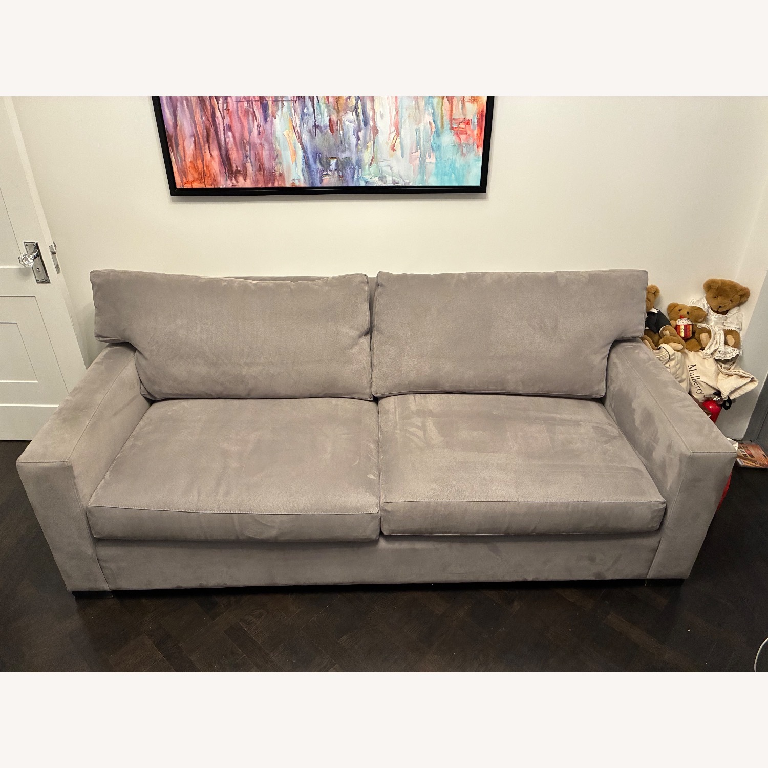 Crate & Barrel Light Gray Fabric Sleeper Sofa - image-1