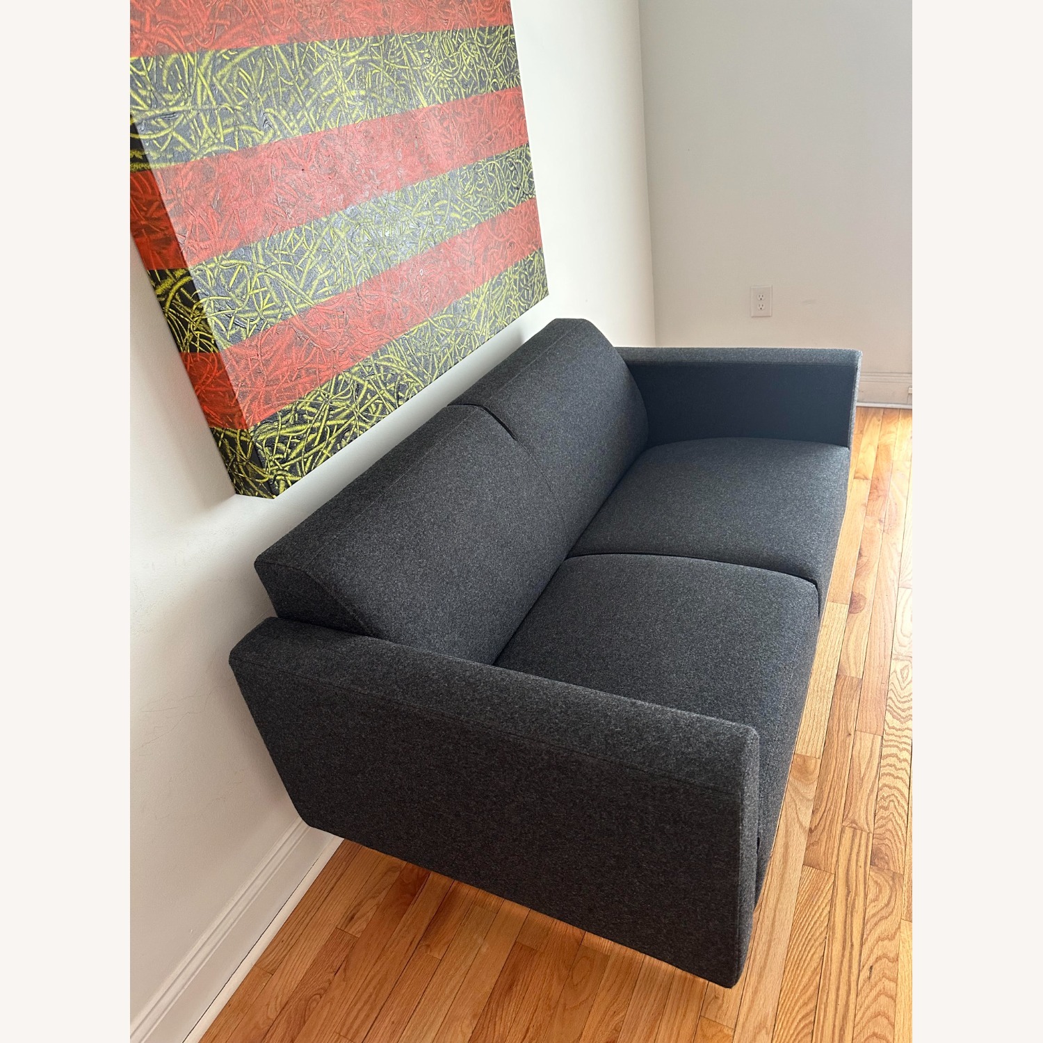 Artifort Dark Gray Wool Blend 2 Seater Sofa - image-4