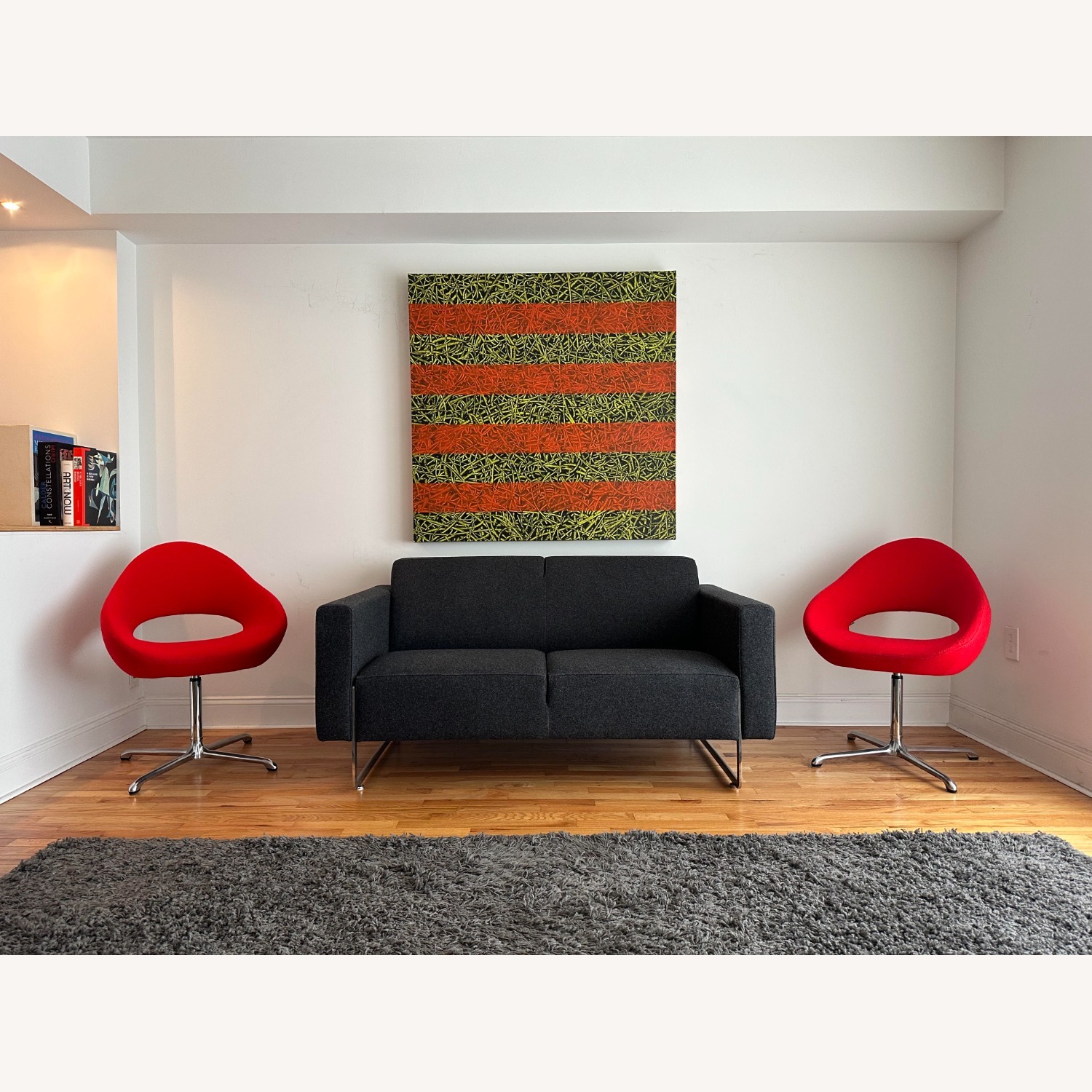 Artifort Dark Gray Wool Blend 2 Seater Sofa - image-2