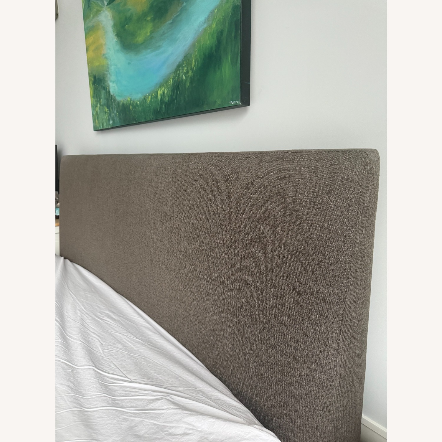 Room & Board Dark Gray Fabric King Bed - image-6