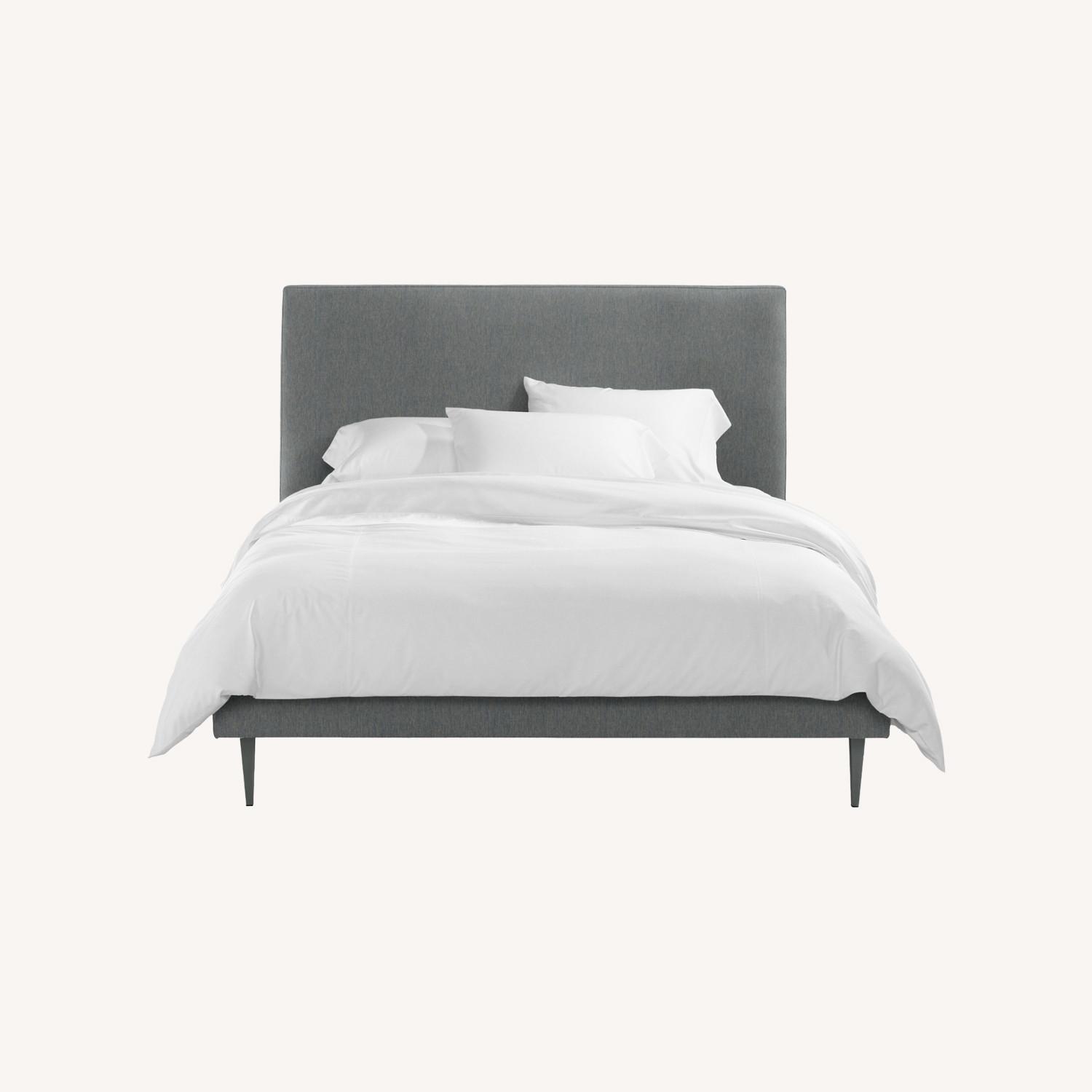 Room & Board Dark Gray Fabric King Bed - image-0