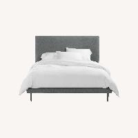 Room & Board Dark Gray Fabric King Bed