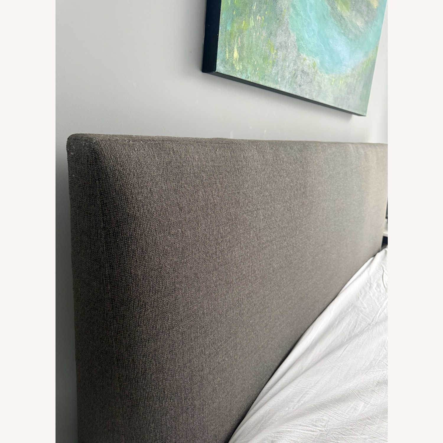 Room & Board Dark Gray Fabric King Bed - image-2