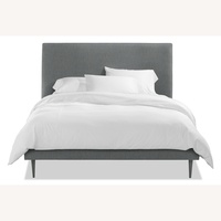 Room & Board Dark Gray Fabric King Bed
