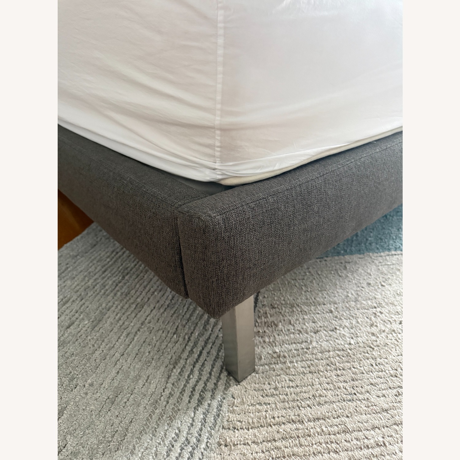 Room & Board Dark Gray Fabric King Bed - image-3