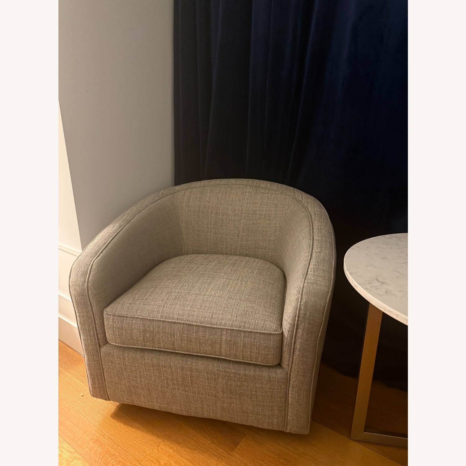Room & Board Light Gray Fabric Armchair - image-1