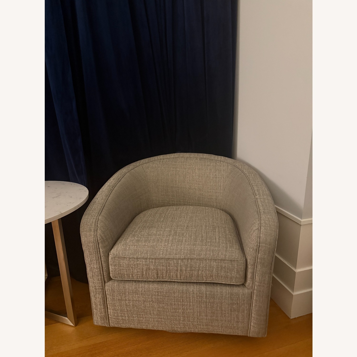 Room & Board Light Gray Fabric Armchair - image-4