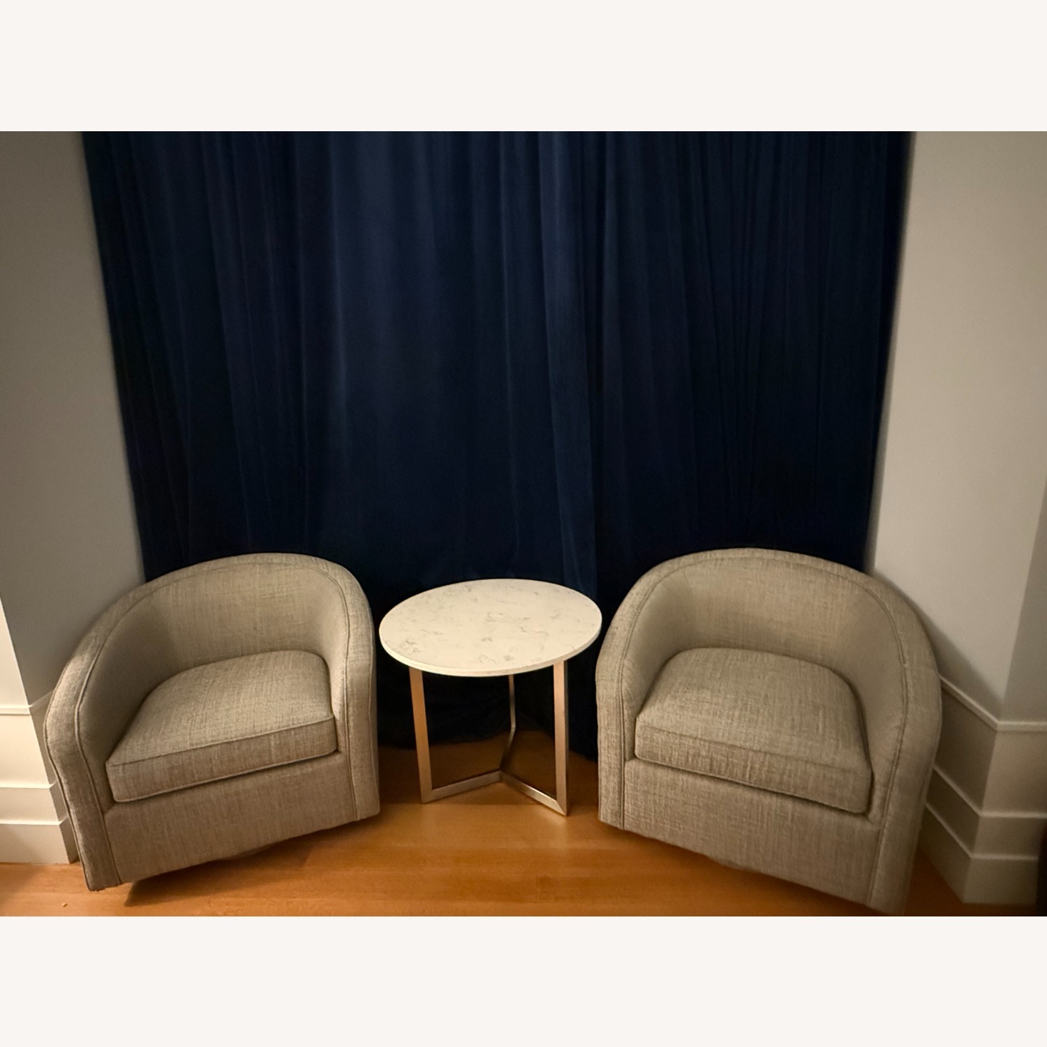 Room & Board Light Gray Fabric Armchair - image-3