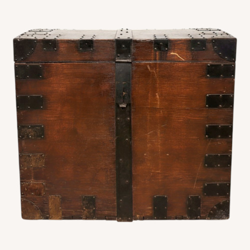 Used Vintage/Antique Dark Brown Metal Chest for sale on AptDeco