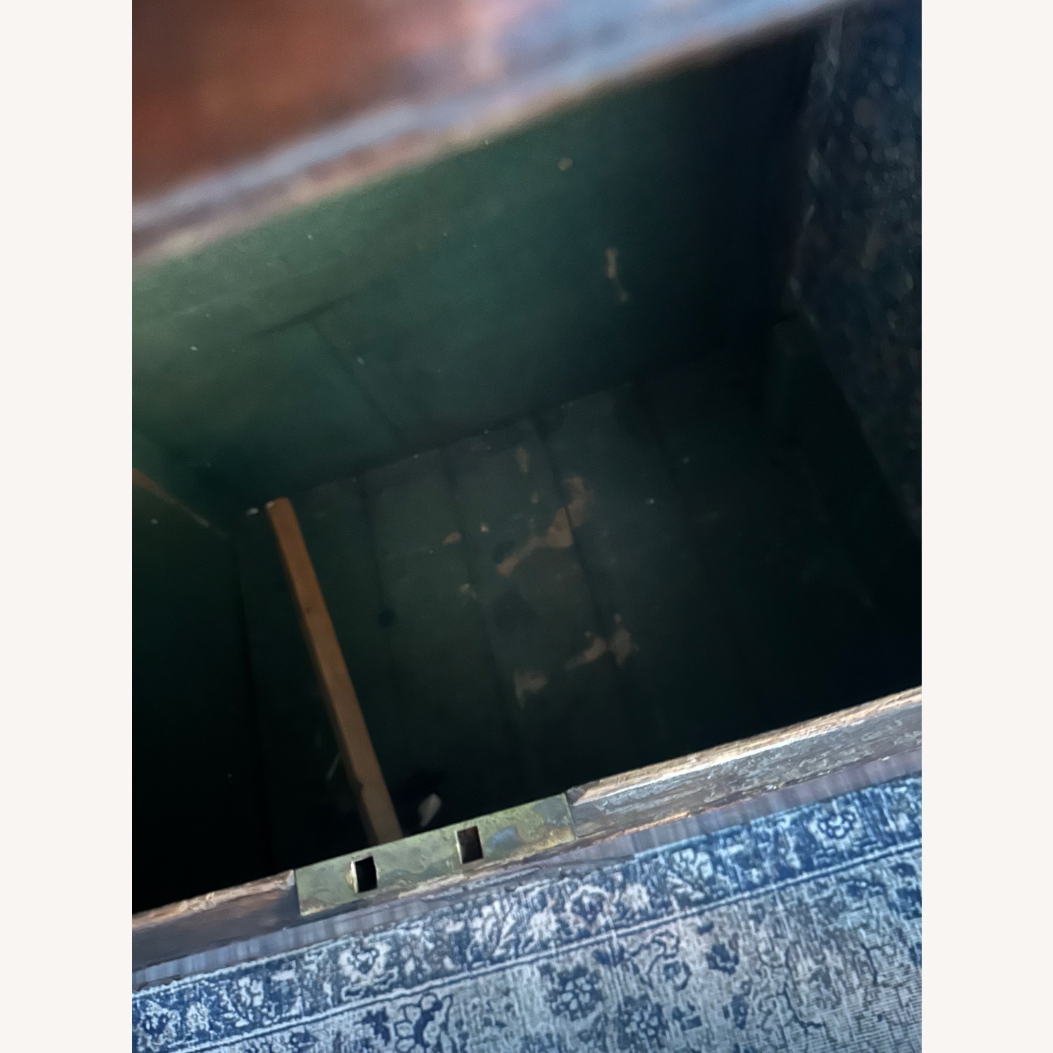 Vintage/Antique Dark Brown Metal Chest - image-3