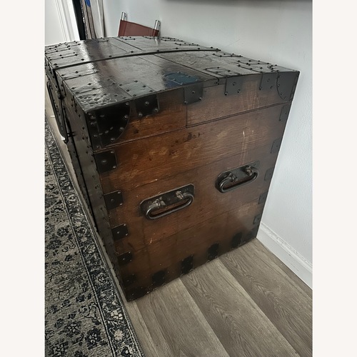 Used Vintage/Antique Dark Brown Metal Chest for sale on AptDeco