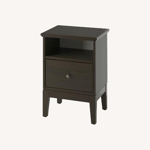 Used IKEA Dark Brown Wood Nightstand for sale on AptDeco