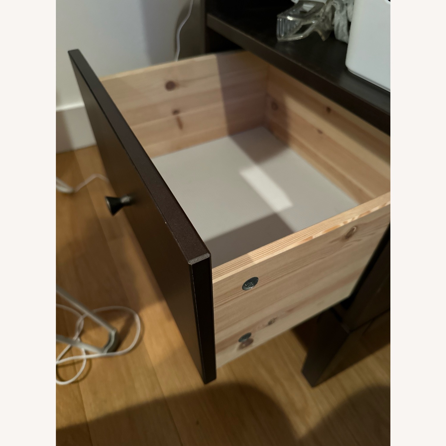IKEA Dark Brown Wood Nightstand - image-3