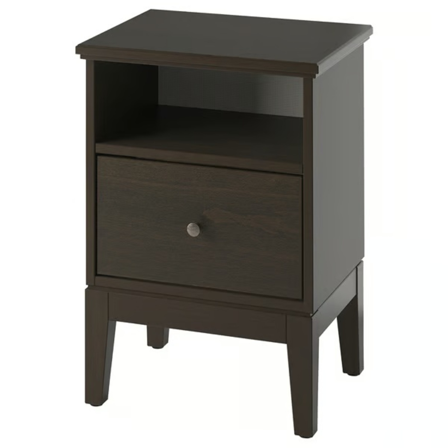 IKEA Dark Brown Wood Nightstand - image-0
