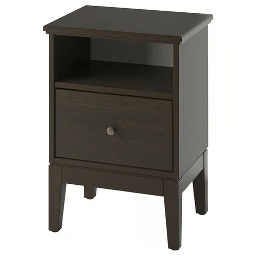 Used IKEA Dark Brown Wood Nightstand for sale on AptDeco