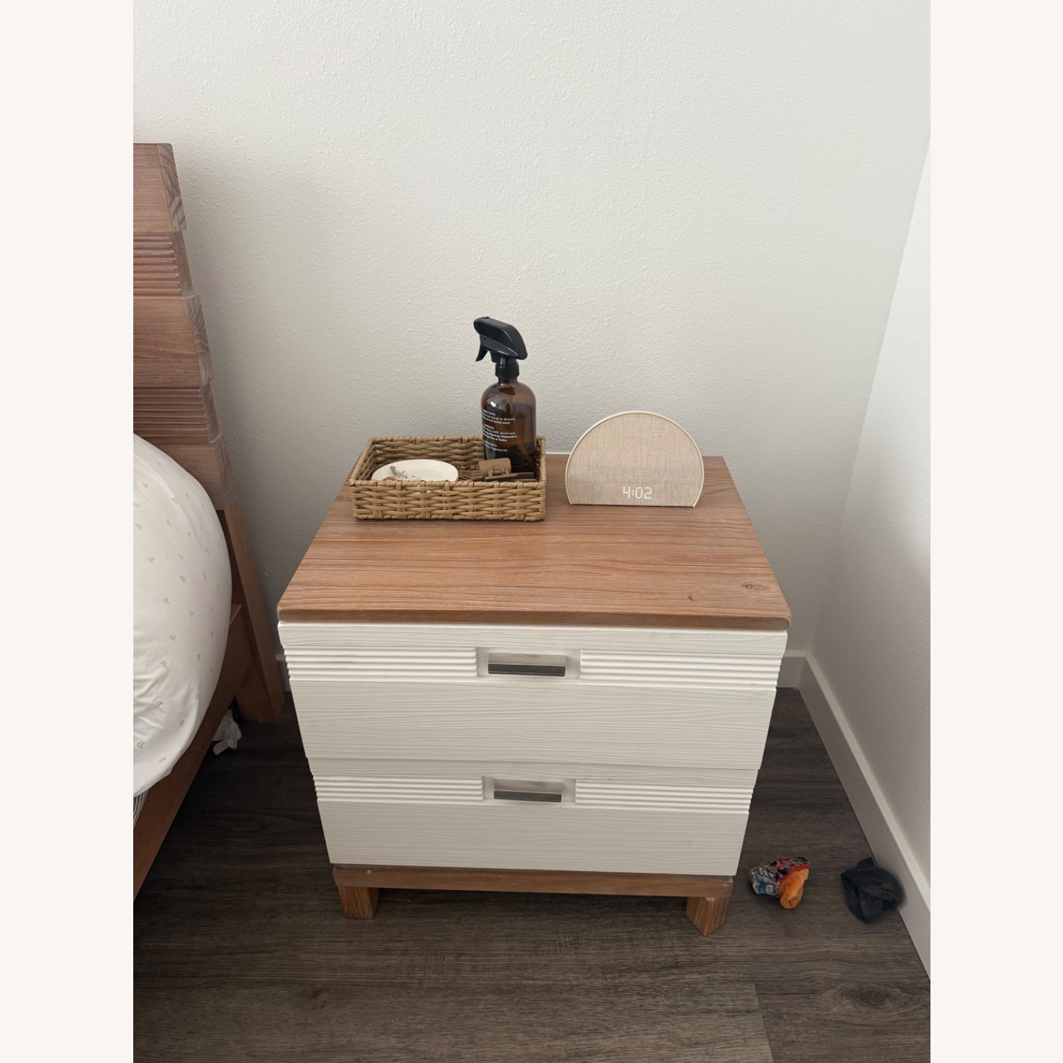 Rooms To Go Garden Pecan White Wood Nightstands - image-3