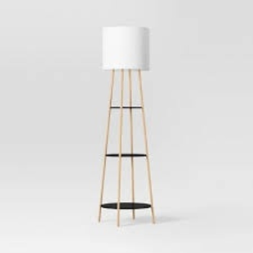 Used Target Black Wood Floor Lamp for sale on AptDeco