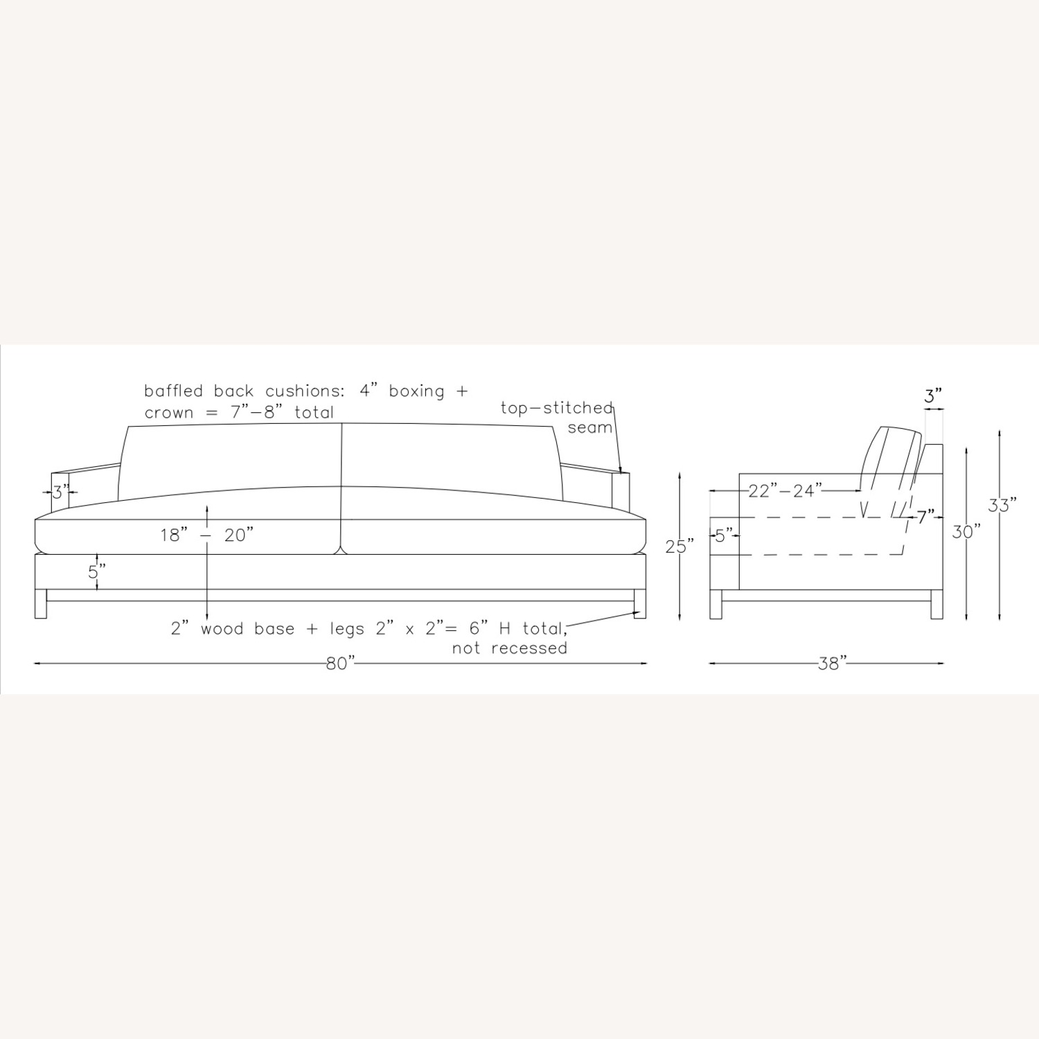 Clad Home Gray 2 Seater Sofa (Catalina) - image-3
