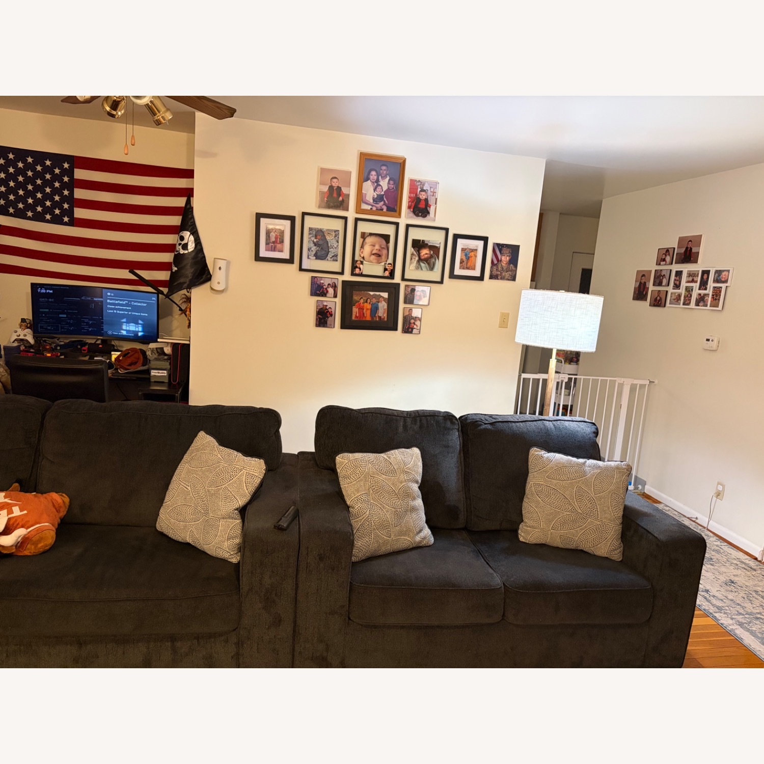 Blue 2 Seater Sofa - image-2