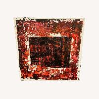 Red Original Painting Wall Art