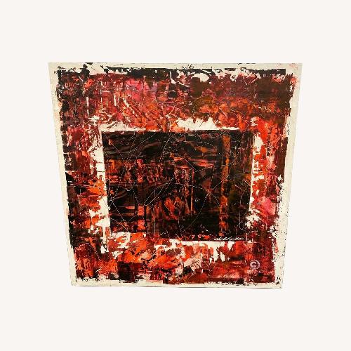 Used Red Original Painting Wall Art for sale on AptDeco