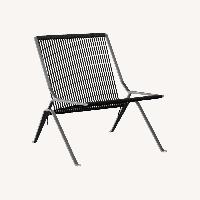 Fritz Hansen L Kjærholm Black Metal Accent Chairs