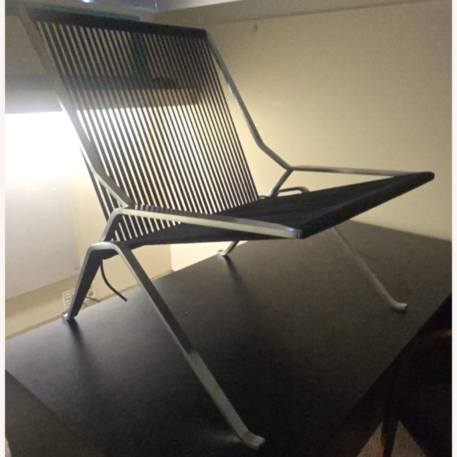 Fritz Hansen L Kjærholm Black Metal Accent Chairs - image-4