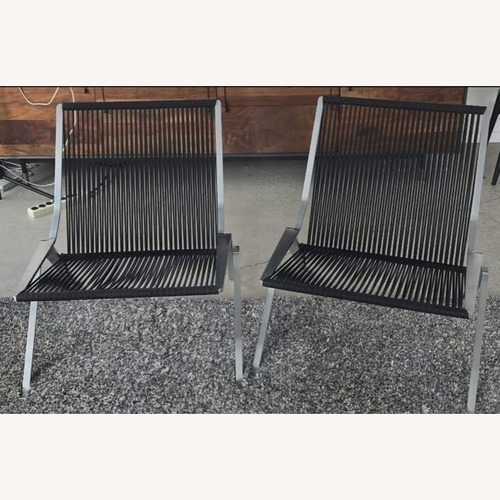 Used Fritz Hansen L Kjærholm Black Metal Accent Chairs for sale on AptDeco