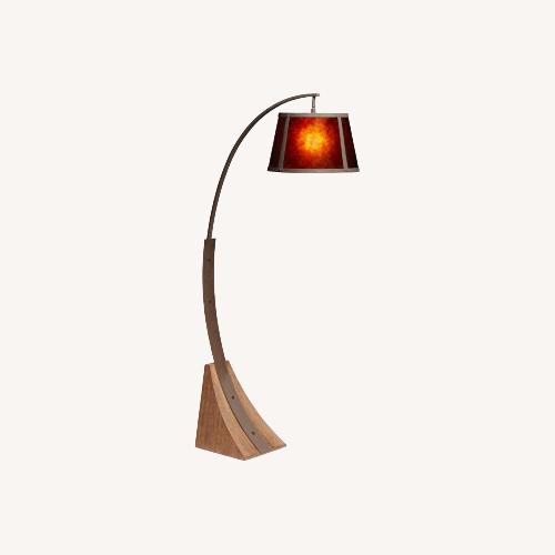 Used Lamp Plus Rust and Mica Arc Floor Lamp for sale on AptDeco