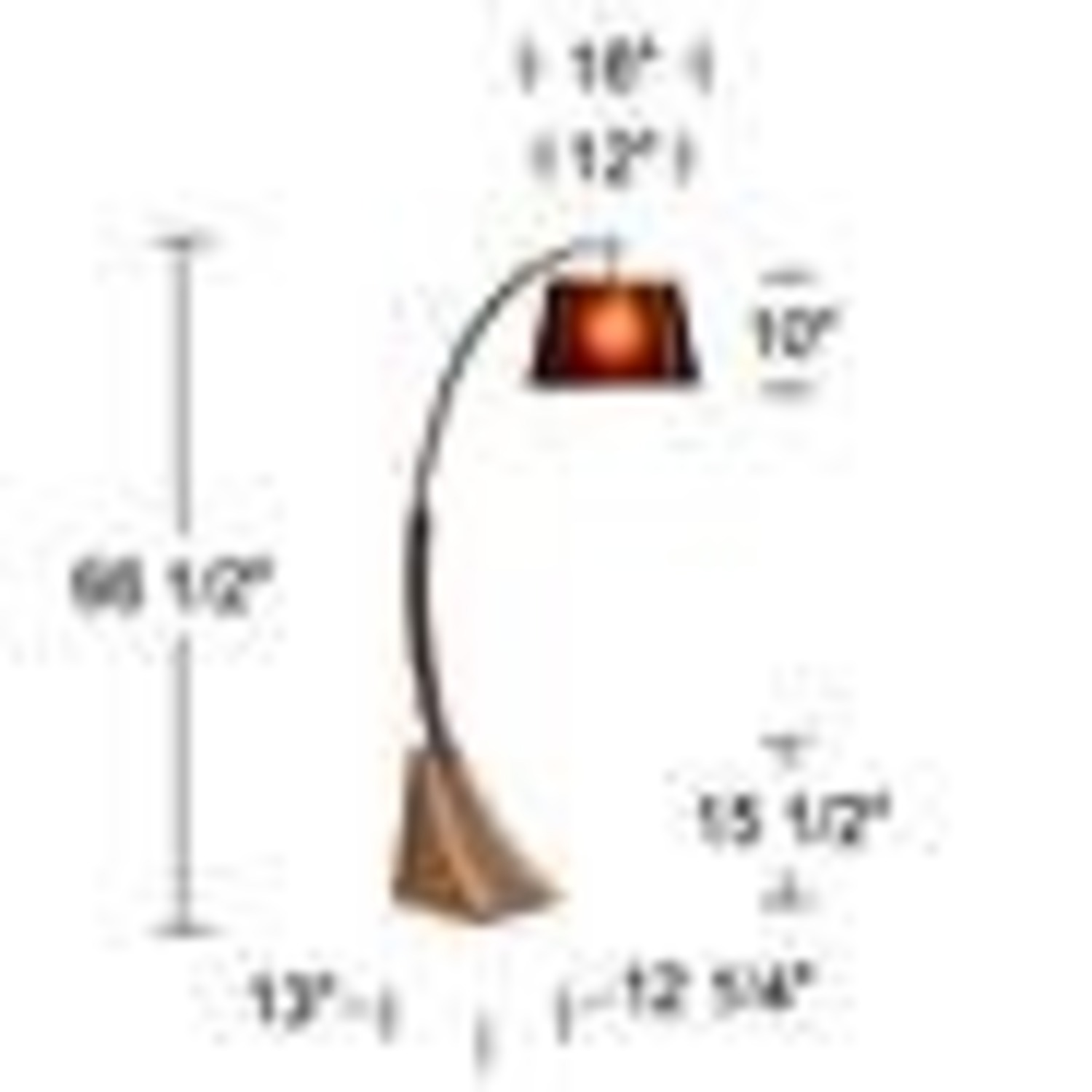 Lamp Plus Rust and Mica Arc Floor Lamp - image-4