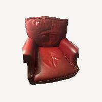 Williamsburg Home Red Leather Armchair