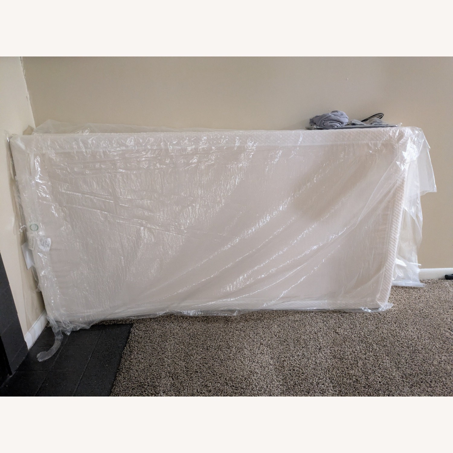 White Fabric Full Bed - image-1