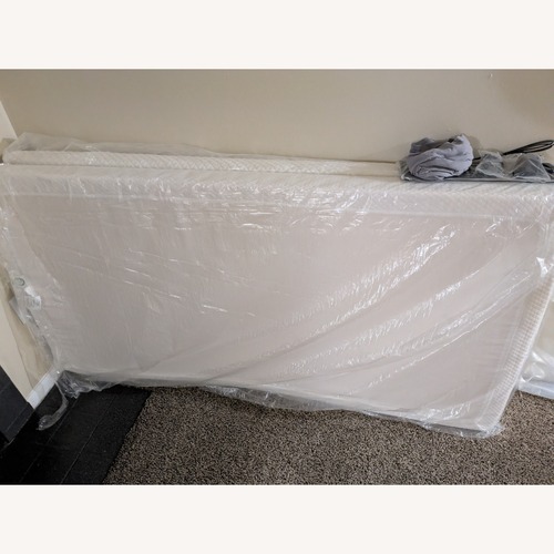 Used White Fabric Full Bed for sale on AptDeco