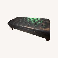 Williamsburg Home Blue Leather Coffee Table