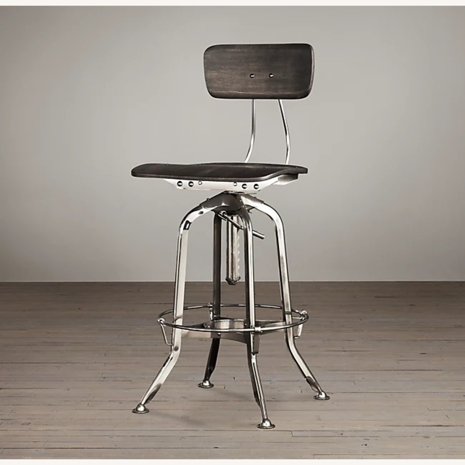 Restoration Hardware Dark Brown Wood Stools - image-6