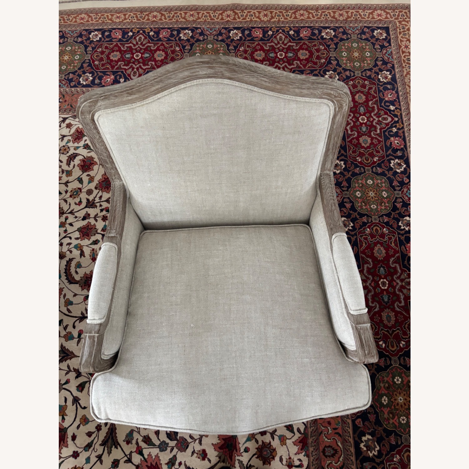 Restoration Hardware Natural Wood Armchair - image-1